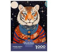 Rompecabezas De 1000 Piezas para Adultos Tribal Animal Art 10 Tiger Rompecabezas De Juguete Decoración De Pared Una Obra De Arte Cumpleaños Y Navidad 70x50cm/1000pcs