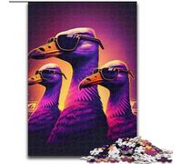 Rompecabezas de 1000 Piezas para Adultos Trío de Noches de Neón. Rompecabezas de 1000 Piezas. Colorido, Divertido, desafiante y Estimulante (26x38cm).