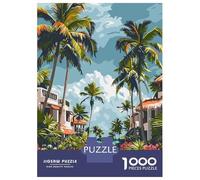 Rompecabezas De 1000 Piezas para Adultos Tropical Beach Paradise Rompecabezas para Adultos Juegos Familiares Pero Divertidos Y Humorísticos Regalo De Cumpleaños, Regalos, 38x26cm/1000pcs