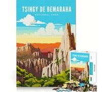 Rompecabezas de 1000 Piezas para Adultos Tsingy De Bemaraha Nt Park Neat Fit Decor Juguete para ejercitar la Mente Divertido para Pasar un Buen rato (50x75cm)