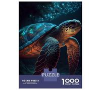 Rompecabezas De 1000 Piezas para Adultos Turtle Animal Glowing Rompecabezas para Adolescentes Juguetes De Bricolaje Que Mejoran La Memoria Regalos De Cumpleaños Y Únicos 38x26cm/1000pcs