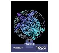 Rompecabezas De 1000 Piezas para Adultos Turtle Mandala Rompecabezas para Adultos Juegos De Relajación Una Obra De Arte Regalos para Amigos Y Familiares 38x26cm/1000pcs