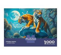 Rompecabezas De 1000 Piezas para Adultos Twin Tigers on Giant Alien Mushroom Rompecabezas para Adultos Juguete Decoración De Pared Regalos para Mujeres para Cumpleaños, Navidad 52x38cm/1000pcs