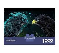 Rompecabezas De 1000 Piezas para Adultos Two Birds Facing Off Rompecabezas Juego De Ingenio Carrera De Velocidad De Manos Interacción Entre Padres E Hijos 70x50cm/1000pcs