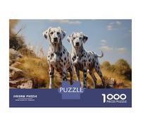 Rompecabezas De 1000 Piezas para Adultos Two Dalmatian Dogs Rompecabezas para Adolescentes Juego Familiar Desafío Difícil Gran Regalo para Jugar 52x38cm/1000pcs
