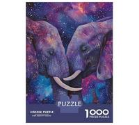 Rompecabezas De 1000 Piezas para Adultos Two Elephants In Love Rompecabezas para Adultos Juegos Familiares Patrón De Montaje 38x26cm/1000pcs