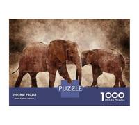 Rompecabezas De 1000 Piezas para Adultos Two Elephants Rompecabezas Juego De Ingenio Carrera De Velocidad De Manos Interacción Entre Padres E Hijos 38x26cm/1000pcs