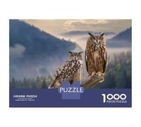 Rompecabezas De 1000 Piezas para Adultos Two Owls on Branch Rompecabezas para Adultos Juego Práctico Ensamblaje De Patrones Difícil Y Desafiante 38x26cm/1000pcs
