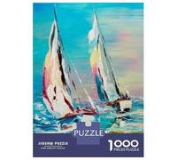 Rompecabezas De 1000 Piezas para Adultos Two Yachts Rompecabezas para Adultos Juguetes Antiestrés Decoración Perfecta Cumpleaños Y Navidad 70x50cm/1000pcs