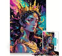 Rompecabezas de 1000 Piezas para Adultos Tyche︰ Reina Cósmica del Destino Flawless Fit Art Juego Mental Regalo Juego Lento Arte de Pared Navideño (50x75cm)