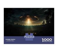 Rompecabezas De 1000 Piezas para Adultos UFO Sightings Alien Spaceship Rompecabezas para Adultos Juego De Ingenio Decoración Difícil Y Desafiante 70x50cm/1000pcs