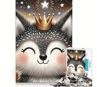 Rompecabezas de 1000 Piezas para Adultos: Un Adorable Lobo caprichoso, un Juego Imposible, un desafío difícil, Ideal para Fortalecer el Amor en Pareja 38x52cm