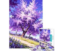 Rompecabezas de 1000 Piezas para Adultos Un árbol de Lilas en Flor Rompecabezas para Adolescentes Juego de ingenio Una Obra de Arte Juego desafiante Regalos (Tamaño 38x52cm)