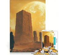 Rompecabezas de 1000 Piezas para Adultos: Un Astronauta Solitario descubre un Antiguo y mágico Stonehenge en un Misterioso y Divertido Planeta Juegos Divertidos y desafiantes para completar,