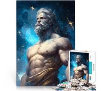 Rompecabezas de 1000 Piezas para Adultos Un Dios y la Noche Estrellada Difícil Difícil Actividades Divertidas en casa, Regalos de cumpleaños, Regalos de Viaje, 52x38cm
