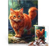 Rompecabezas de 1000 Piezas para Adultos Un felino Curioso Juguetes Juegos Educativos Antiestrés Interacción Entre Padres e Hijos 38x26cm