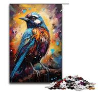 Rompecabezas de 1000 Piezas para Adultos: un gorrión psicodélico Colorido Juego práctico (tamaño 75 x 50 cm)