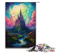 Rompecabezas de 1000 Piezas para Adultos: Un Gran Castillo sobre la Ciudad Divertido Rompecabezas Familiar con póster a Juego y Hoja de Trivia 1000 Piezas (38 x 26 cm)
