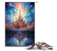 Rompecabezas de 1000 Piezas para Adultos: Un Gran Castillo sobre la Ciudad Divertido Rompecabezas Familiar con póster a Juego y Hoja de Trivia 1000 Piezas (75 x 50 cm)