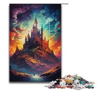 Rompecabezas de 1000 Piezas para Adultos: Un Gran Castillo sobre la Ciudad Rompecabezas de Madera para Adultos Juego desafiante 1000 Piezas (38 x 26 cm)