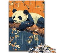 Rompecabezas de 1000 Piezas para Adultos, Un Lindo Panda gateando, para Adolescentes, con póster y Hoja de Trivia a Juego, para Mayores de 14 años (50x75cm)