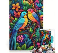 Rompecabezas de 1000 Piezas para Adultos Un par de pájaros Viejos, decoración de Pared, Ideal para la diversión Familiar, Regalo de cumpleaños o para Viajes 50x75cm