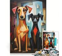 Rompecabezas de 1000 Piezas para Adultos: Un par de Perros, Juguete Educativo, desafío exigente, colección de Artistas, Bellas Artes 38x26cm