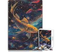 Rompecabezas de 1000 Piezas para Adultos: Un pez Gato Gigante Nada en el Arte, Juego Educativo, Regalo Educativo para cumpleaños, tamaño 50x75cm
