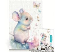 Rompecabezas de 1000 Piezas para Adultos: Un ratoncito Adorable, un Juego Imposible, un desafío difícil, Ideal para Fortalecer el Amor en Pareja 38x52cm