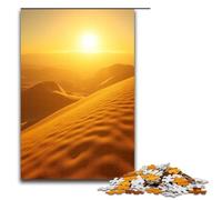 Rompecabezas de 1000 Piezas para Adultos: Un Rayo de Sol tiñó Las Dunas de Arena de Color Miel. Juego práctico. Decoración hogar. 1000 Piezas (75 x 50 cm).