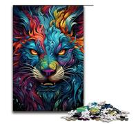 Rompecabezas de 1000 Piezas para Adultos: un Rompecabezas psicodélico Colorido de Bestias Un Juego desafiante una Obra de Arte Ideal para Adolescentes de 14 años en adelante (tamaño 75 x 50 cm)