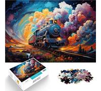 Rompecabezas de 1000 piezas para adultos, un tren que puede viajar a través de la decoración de pared de rompecabezas de 19.7 x 29.5 pulgadas, gran regalo para juegos