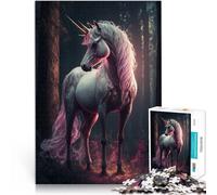 Rompecabezas de 1000 Piezas para Adultos Un Unicornio de Dibujos Animados Hecho de Madera Apto para Personas Mayores de 14 años. Juegos educativos Regalos de Amigo Secreto tamaño：50x75cm