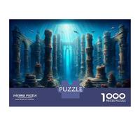 Rompecabezas De 1000 Piezas para Adultos Underwater Ruins of Atlantis Rompecabezas para Adultos Juegos Familiares Pero Divertidos Y Humorísticos Regalo De Cumpleaños, Regalos, 38x26cm/1000pcs