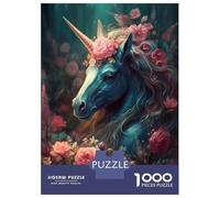 Rompecabezas De 1000 Piezas para Adultos Unicorn Enchanted Isle Rompecabezas para Adultos Juguetes Antiestrés Vacaciones En Casa Matar El Tiempo Desafiante De Completar 70x50cm/1000pcs
