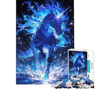Rompecabezas de 1000 Piezas para Adultos Unicornio Criatura legendaria Ayuda a ejercitar el Cerebro Decoración Juego de ingenio Apto para Mayores de 14 años (38x52cm)