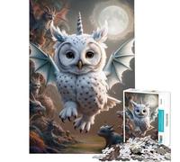 Rompecabezas de 1000 Piezas para Adultos Unicornio Dragón Búho Híbrido Juegos educativos Juguetes de Aprendizaje Regalos para cumpleaños Una Obra de Arte Tamaño 75x50cm