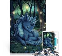 Rompecabezas de 1000 Piezas para Adultos Unicornio dragón Durmiente Juguete Educativo para aliviar el estrés Apto para Parejas 52x38cm