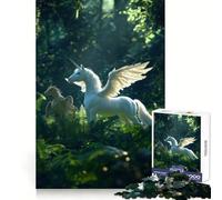 Rompecabezas de 1000 Piezas para Adultos: Unicornio y dragón en el Bosque Mejora la Memoria Tiempo Bien invertido Corte de Calidad (38x52cm)