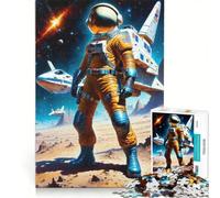 Rompecabezas de 1000 Piezas para Adultos: Universo de astronautas, Juego de ingenio, entretenido para Reducir el estrés, Regalo Ideal para los Amantes de los Videojuegos 50x75cm