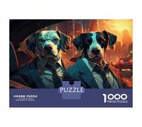 Rompecabezas De 1000 Piezas para Adultos Urban Canine Duo in Suits Rompecabezas para Adultos Juego De Ingenio Análisis Y Lógica Cumpleaños Y Navidad 70x50cm/1000pcs