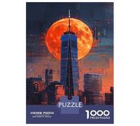 Rompecabezas De 1000 Piezas para Adultos Urban Moonlit Majesty -1 Rompecabezas para Adultos Juguetes Antiestrés Corte De Precisión Actividades Divertidas En Casa 70x50cm/1000pcs