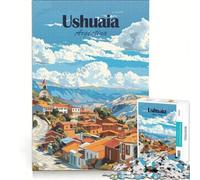 Rompecabezas de 1000 Piezas para Adultos Ushuaia Argentina Juegos Familiares desafiante para completar fortalece el Amor Entre Parejas 38x52cm