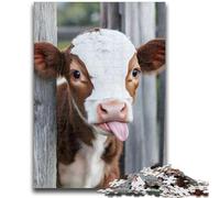Rompecabezas de 1000 Piezas para Adultos, Vacas de Granja, para Mayores de 14 años, Juego de Preguntas, Actividades Divertidas en casa, Regalo de cumpleaños, Regalos de Viaje, 26x38cm