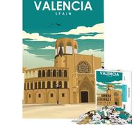 Rompecabezas de 1000 Piezas para Adultos Valencia España Viajes Arte Desafío de Inteligencia Cerebral Juguetes adictivos Juegos Divertidos Actividades Familiares Regalos de Amigo Invisible 38x26cm