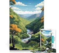 Rompecabezas de 1000 Piezas para Adultos Valle de la Serenidad Juego de ingenio para armar Juego de Mesa Regalo Ideal para el Tiempo Libre en Navidad (50x75cm)