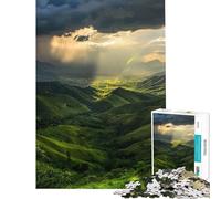 Rompecabezas de 1000 Piezas para Adultos Valle Verde Arcoíris Después de la Lluvia Juguete Educativo para armar Decoración de Pared Apto para Mayores de 14 años (50x75cm)