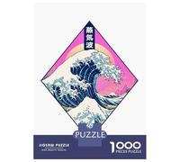 Rompecabezas De 1000 Piezas para Adultos Vaporwave Great Wave Rompecabezas para Adultos Juguete Decoración De Pared Difícil Difícil Y Desafío 70x50cm/1000pcs