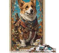 Rompecabezas de 1000 Piezas para Adultos, Vash, el Noble Corgi Aventurero, Rompecabezas de Madera para niños, Juguetes de Entretenimiento Familiar, 1000 Piezas (75 x 50 cm)