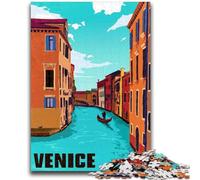 Rompecabezas de 1000 Piezas para Adultos, Venecia, Italia, Arte de Viaje, 1000 Piezas para Adolescentes, para aliviar el estrés, Pasar el rato en casa, interacción Entre Padres e Hijos (26x38cm)